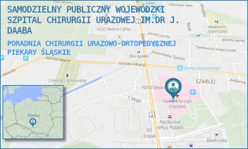 PORADNIA CHIRURGII URAZOWO-ORTOPEDYCZNEJ - SAMODZIELNY PUBLICZNY WOJEWÓDZKI SZPITAL CHIRURGII URAZOWEJ IM.DR J. DAABA - UL. BYTOMSKA 62,  PIEKARY ŚLĄSKIE