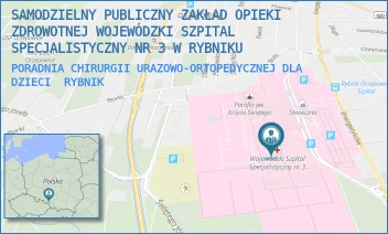 PORADNIA CHIRURGII URAZOWO-ORTOPEDYCZNEJ DLA DZIECI - SAMODZIELNY PUBLICZNY ZAKŁAD OPIEKI ZDROWOTNEJ WOJEWÓDZKI SZPITAL SPECJALISTYCZNY NR 3 W RYBNIKU - UL. ENERGETYKÓW 46,  RYBNIK
