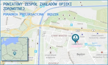 PORADNIA PRELUKSACYJNA - ZAGŁĘBIOWSKI SZPITAL KLINICZNY - UL. MAŁACHOWSKIEGO 12,  BĘDZIN