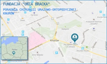 PORADNIA CHIRURGII URAZOWO-ORTOPEDYCZNEJ - FUNDACJA "UNIA BRACKA" - UL. DWORCOWA 3,  KNURÓW