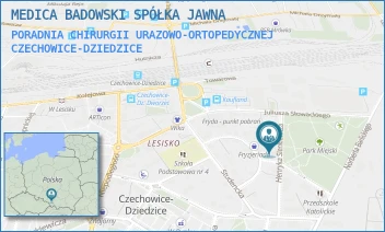 PORADNIA CHIRURGII URAZOWO-ORTOPEDYCZNEJ - MEDICA BADOWSKI SPÓŁKA JAWNA - UL. HENRYKA SIENKIEWICZA 8,  CZECHOWICE-DZIEDZICE