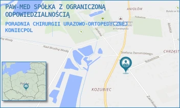 PORADNIA CHIRURGII URAZOWO-ORTOPEDYCZNEJ - PAW-MED SPÓŁKA Z OGRANICZONĄ ODPOWIEDZIALNOŚCIĄ - UL. ZAMKOWA 1,  KONIECPOL