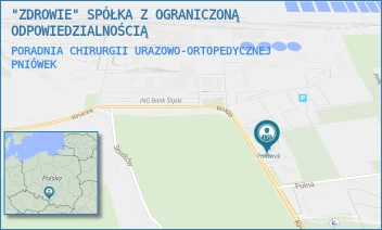 PORADNIA CHIRURGII URAZOWO-ORTOPEDYCZNEJ - "ZDROWIE" SPÓŁKA Z OGRANICZONĄ ODPOWIEDZIALNOŚCIĄ - UL. KRUCZA 12,  PNIÓWEK