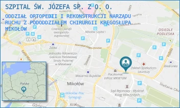 ODDZIAŁ ORTOPEDII I REKONSTRUKCJI NARZĄDU RUCHU Z PODODDZIAŁEM CHIRURGII KRĘGOSŁUPA - SZPITAL ŚW. JÓZEFA SP. Z O. O. - UL. STEFANA OKRZEI 27,  MIKOŁÓW