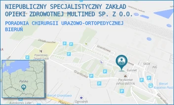 PORADNIA CHIRURGII URAZOWO-ORTOPEDYCZNEJ - NIEPUBLICZNY SPECJALISTYCZNY ZAKŁAD OPIEKI ZDROWOTNEJ MULTIMED SP. Z O.O. - UL. GRANITOWA 22,  BIERUŃ