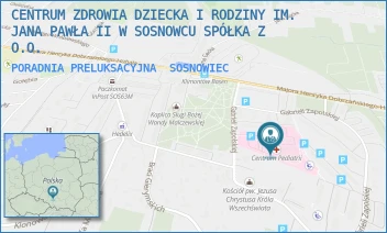 PORADNIA PRELUKSACYJNA - CENTRUM ZDROWIA DZIECKA I RODZINY IM. JANA PAWŁA II W SOSNOWCU SPÓŁKA Z O.O. - UL. G.ZAPOLSKIEJ 3,  SOSNOWIEC