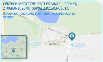 PORADNIA  CHIRURGII URAZOWO-ORTOPEDYCZNEJ - CENTRUM MEDYCZNE "SILESIANA"  SPÓŁKĄ Z OGRANICZONĄ ODPOWIEDZIALNOŚCIĄ - UL. UL.SZYBOWA 2 A,  ZABRZE