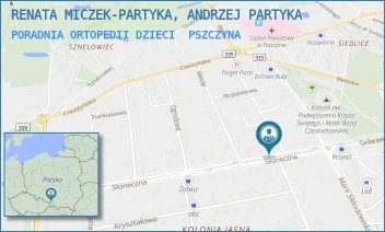 PORADNIA ORTOPEDII DZIECI - "NSZOZ - GABINET USŁUG MEDYCZNYCH TRAUMA-DENT" ANDRZEJ PARTYKA SP.K. - UL. UL. SŁONECZNA 4,  PSZCZYNA