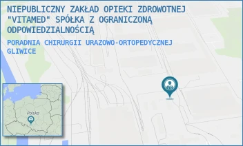 PORADNIA CHIRURGII URAZOWO-ORTOPEDYCZNEJ - NIEPUBLICZNY ZAKŁAD OPIEKI ZDROWOTNEJ "VITAMED" SPÓŁKA Z OGRANICZONĄ ODPOWIEDZIALNOŚCIĄ - UL. MECHANIKÓW 9,  GLIWICE
