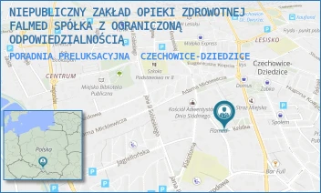 PORADNIA PRELUKSACYJNA - NIEPUBLICZNY ZAKŁAD OPIEKI ZDROWOTNEJ FALMED SPÓŁKA Z OGRANICZONĄ ODPOWIEDZIALNOŚCIĄ - UL. KRÓTKA 4,  CZECHOWICE-DZIEDZICE