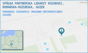 PORADNIA CHIRURGII URAZOWO-ORTOPEDYCZNEJ - SPÓŁKA PARTNERSKA LEKARZY KOZUBSKI, ROMAŃSKA-KOZUBSKA, GUZEK - UL. PIASKOWA 35,  SUSZEC