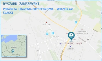 PORADNIA URAZOWO-ORTOPEDYCZNA - RYSZARD ZAKRZEWSKI - UL. ŚWIĘTEGO WAWRZYŃCA 1,  WODZISŁAW ŚLĄSKI