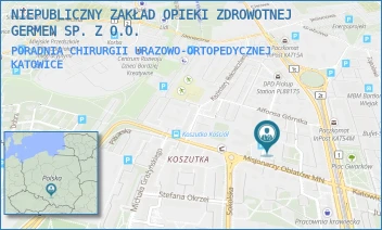 PORADNIA CHIRURGII URAZOWO-ORTOPEDYCZNEJ - NIEPUBLICZNY ZAKŁAD OPIEKI ZDROWOTNEJ GERMEN SP. Z O.O. - UL. KS.KARD. STEF. WYSZYŃSKIEGO 4,  KATOWICE