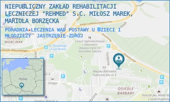 PORADNIA LECZENIA WAD POSTAWY U DZIECI I MŁODZIEŻY - NIEPUBLICZNY ZAKŁAD REHABILITACJI LECZNICZEJ "REHMED" S.C. MIŁOSZ MAREK, MARIOLA BORZĘCKA - UL. TURYSTYCZNA 5A,  JASTRZĘBIE-ZDRÓJ
