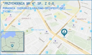 PORADNIA CHIRURGII URAZOWO-ORTOPEDYCZNEJ - "PRZYCHODNIA NR 4" SP. Z O.O. - AL. NIEPODLEGŁOŚCI 45,  TYCHY
