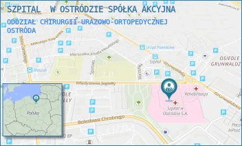 ODDZIAŁ CHIRURGII URAZOWO-ORTOPEDYCZNEJ - SZPITAL  W OSTRÓDZIE SPÓŁKA AKCYJNA - JAGIEŁLY 1,  OSTRÓDA