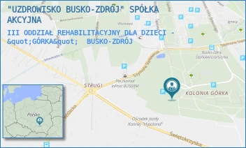 III ODDZIAŁ REHABILITACYJNY DLA DZIECI - "GÓRKA" - "UZDROWISKO BUSKO-ZDRÓJ" SPÓŁKA AKCYJNA - DR SZYMONA STARKIEWICZA 1,  BUSKO-ZDRÓJ