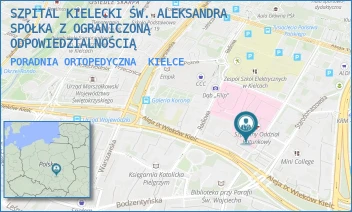 PORADNIA ORTOPEDYCZNA - SZPITAL KIELECKI ŚW. ALEKSANDRA SPÓŁKA Z OGRANICZONĄ ODPOWIEDZIALNOŚCIĄ - KOŚCIUSZKI 25,  KIELCE
