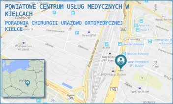 PORADNIA CHIRURGII URAZOWO ORTOPEDYCZNEJ - POWIATOWE CENTRUM USŁUG MEDYCZNYCH W KIELCACH - ŻELAZNA 35,  KIELCE