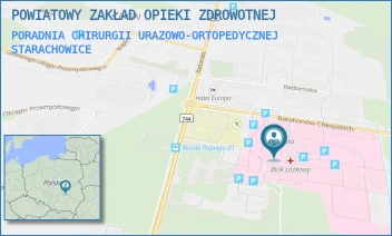 PORADNIA CHIRURGII URAZOWO-ORTOPEDYCZNEJ - POWIATOWY ZAKŁAD OPIEKI ZDROWOTNEJ - BATALIONÓW CHŁOPSKICH 6,  STARACHOWICE