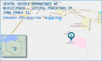 PORADNIA PRELUKSACYJNA - ZESPÓŁ OPIEKI ZDROWOTNEJ WE WŁOSZCZOWIE - SZPITAL POWIATOWY IM. JANA PAWŁA II - ŻEROMSKIEGO 28,  WŁOSZCZOWA