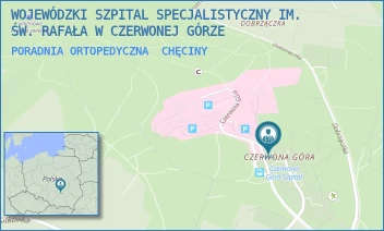 PORADNIA ORTOPEDYCZNA - WOJEWÓDZKI SZPITAL SPECJALISTYCZNY IM. ŚW. RAFAŁA W CZERWONEJ GÓRZE - CZERWONA GÓRA 10,  CHĘCINY