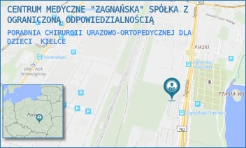 PORADNIA CHIRURGII URAZOWO-ORTOPEDYCZNEJ DLA DZIECI - CENTRUM MEDYCZNE "ZAGNAŃSKA" SPÓŁKA Z OGRANICZONĄ ODPOWIEDZIALNOŚCIĄ - ZAGNAŃSKA 77,  KIELCE