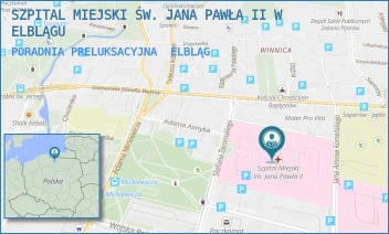PORADNIA PRELUKSACYJNA - SZPITAL MIEJSKI ŚW. JANA PAWŁA II W ELBLĄGU - ŻEROMSKIEGO 22,  ELBLĄG