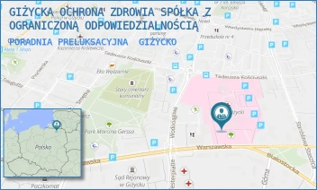 PORADNIA PRELUKSACYJNA - GIŻYCKA OCHRONA ZDROWIA SPÓŁKA Z OGRANICZONĄ ODPOWIEDZIALNOŚCIĄ - WARSZAWSKA 41,  GIŻYCKO