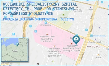 PORADNIA URAZOWO-ORTOPEDYCZNA - WOJEWÓDZKI SPECJALISTYCZNY SZPITAL DZIECIĘCY IM. PROF. DR STANISŁAWA POPOWSKIEGO W OLSZTYNIE - ŻOŁNIERSKA 18 A,  OLSZTYN