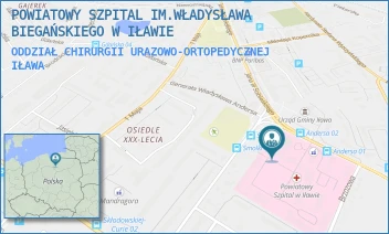 ODDZIAŁ CHIRURGII URAZOWO-ORTOPEDYCZNEJ - POWIATOWY SZPITAL IM.WŁADYSŁAWA BIEGAŃSKIEGO W IŁAWIE - GEN. WŁ. ANDERSA 3,  IŁAWA