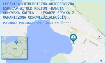 PORADNIA PRELUKSACYJNA - LECZNICA CHIRURGICZNO-ORTOPEDYCZNA ESKULAP WITOLD KOŁTUN, DANUTA ORŁOWSKA-KOŁTUN - LEKARZE SPÓŁKA Z OGRANICZONĄ ODPOWIEDZIALNOŚCIĄ - BRZOZOWA 14A,  OLSZTYN