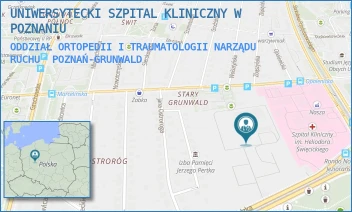 ODDZIAŁ ORTOPEDII I TRAUMATOLOGII NARZĄDU RUCHU - UNIWERSYTECKI SZPITAL KLINICZNY W POZNANIU - GRUNWALDZKA 55,  POZNAŃ-GRUNWALD