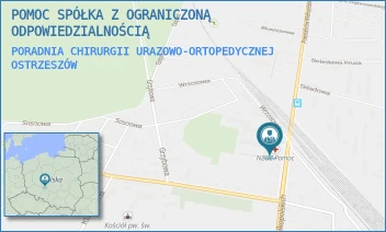 PORADNIA CHIRURGII URAZOWO-ORTOPEDYCZNEJ - POMOC SPÓŁKA Z OGRANICZONĄ ODPOWIEDZIALNOŚCIĄ - POWSTAŃCÓW WIELKOPOLSKICH 31,  OSTRZESZÓW