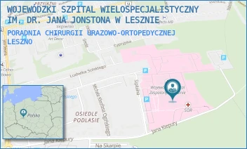 PORADNIA CHIRURGII URAZOWO-ORTOPEDYCZNEJ - WOJEWÓDZKI SZPITAL WIELOSPECJALISTYCZNY IM. DR. JANA JONSTONA W LESZNIE - KIEPURY 45,  LESZNO