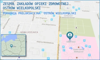 PORADNIA PRELUKSACYJNA - ZESPÓŁ ZAKŁADÓW OPIEKI ZDROWOTNEJ OSTRÓW WIELKOPOLSKI - LIMANOWSKIEGO 20/22,  OSTRÓW WIELKOPOLSKI