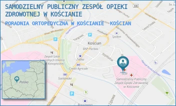 PORADNIA ORTOPEDYCZNA W KOŚCIANIE - SAMODZIELNY PUBLICZNY ZESPÓŁ OPIEKI ZDROWOTNEJ W KOŚCIANIE - SZPITALNA 7,  KOŚCIAN