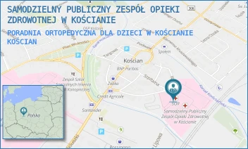 PORADNIA ORTOPEDYCZNA DLA DZIECI W KOŚCIANIE - SAMODZIELNY PUBLICZNY ZESPÓŁ OPIEKI ZDROWOTNEJ W KOŚCIANIE - SZPITALNA 7,  KOŚCIAN