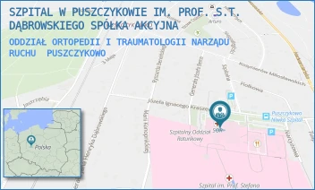 ODDZIAŁ ORTOPEDII I TRAUMATOLOGII NARZĄDU RUCHU - SZPITAL W PUSZCZYKOWIE IM. PROF. S.T. DĄBROWSKIEGO SPÓŁKA AKCYJNA - KRASZEWSKIEGO 11,  PUSZCZYKOWO