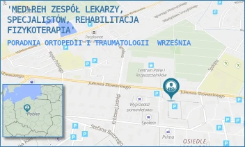 PORADNIA ORTOPEDII I TRAUMATOLOGII - 'MED+REH ZESPÓŁ LEKARZY, SPECJALISTÓW, REHABILITACJA FIZYKOTERAPIA' - SŁOWACKIEGO 42,  WRZEŚNIA