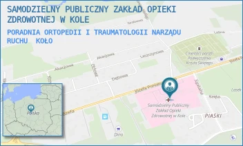 PORADNIA ORTOPEDII I TRAUMATOLOGII NARZĄDU RUCHU - SAMODZIELNY PUBLICZNY ZAKŁAD OPIEKI ZDROWOTNEJ W KOLE - PONIATOWSKIEGO 25,  KOŁO