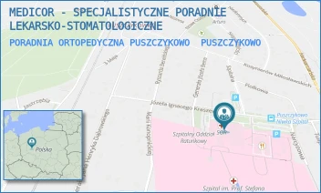 PORADNIA ORTOPEDYCZNA PUSZCZYKOWO - MEDICOR - SPECJALISTYCZNE PORADNIE LEKARSKO-STOMATOLOGICZNE - KRASZEWSKIEGO 11,  PUSZCZYKOWO
