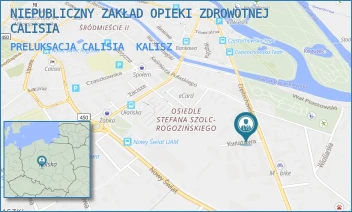 PRELUKSACJA CALISIA - NIEPUBLICZNY ZAKŁAD OPIEKI ZDROWOTNEJ CALISIA - KWIATOWA 1,  KALISZ