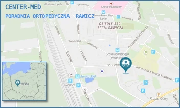 PORADNIA ORTOPEDYCZNA - CENTER-MED - 11 LISTOPADA 1,  RAWICZ