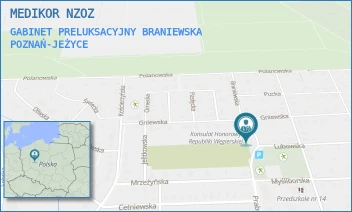 GABINET PRELUKSACYJNY BRANIEWSKA - MEDIKOR NZOZ - BRANIEWSKA 20,  POZNAŃ-JEŻYCE