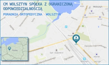 PORADNIA ORTOPEDYCZNA - CM WOLSZTYN SPÓŁKA Z OGRANICZONĄ ODPOWIEDZIALNOŚCIĄ - DWORCOWA 3/-,  WOLSZTYN