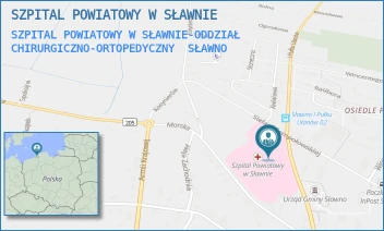 SZPITAL POWIATOWY W SŁAWNIE-ODDZIAŁ CHIRURGICZNO-ORTOPEDYCZNY - SZPITAL POWIATOWY W SŁAWNIE - I GO PUŁKU UŁANÓW 9, SŁAWNO