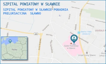SZPITAL POWIATOWY W SŁAWNIE-PORADNIA PRELUKSACYJNA - SZPITAL POWIATOWY W SŁAWNIE - I GO PUŁKU UŁANÓW 9, SŁAWNO