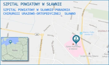 SZPITAL POWIATOWY W SŁAWNIE-PORADNIA CHIRURGII URAZOWO-ORTOPEDYCZNEJ - SZPITAL POWIATOWY W SŁAWNIE - I GO PUŁKU UŁANÓW 9, SŁAWNO