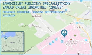 PORADNIA CHIRURGII URAZOWO-ORTOPEDYCZNEJ - SAMODZIELNY PUBLICZNY SPECJALISTYCZNY ZAKŁAD OPIEKI ZDROWOTNEJ "ZDROJE" W SZCZECINIE - MĄCZNA 4,  SZCZECIN